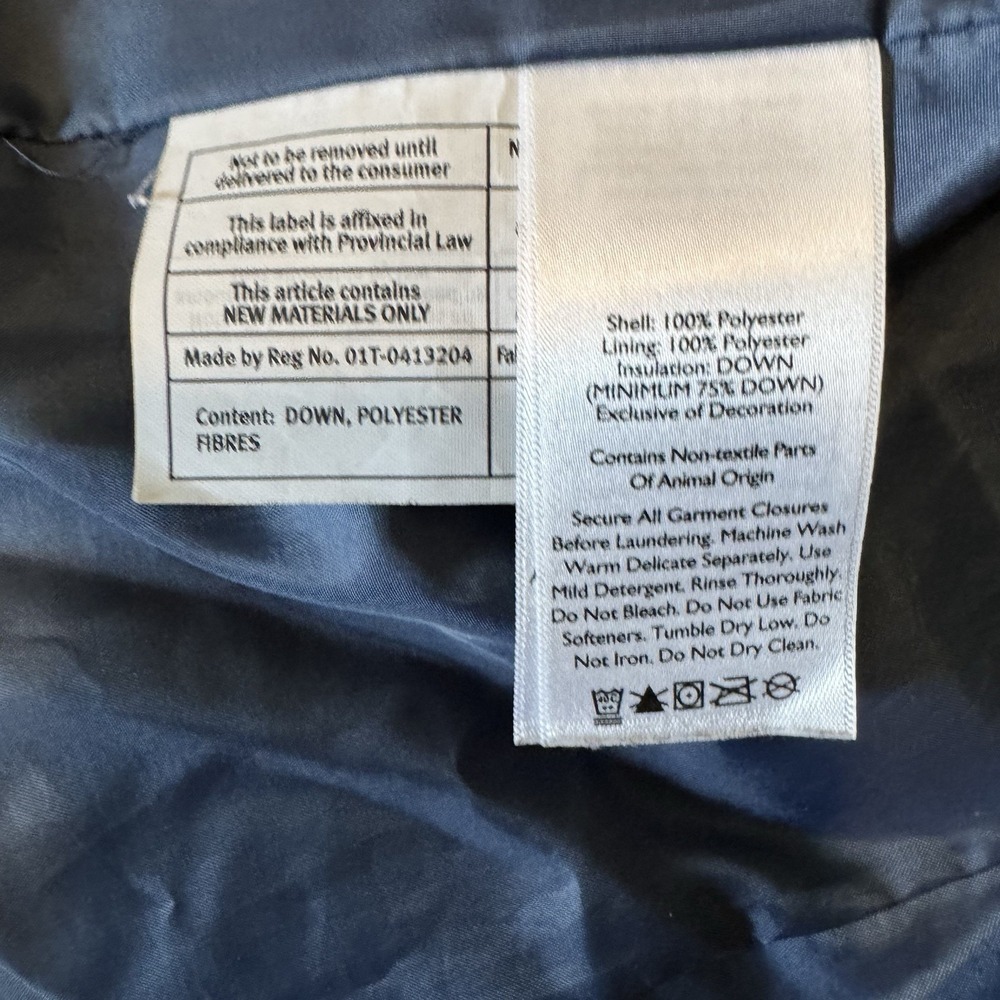 Eddie Bauer Vest Womens SMALL Navy Blue Down Full Zip Puffer Hiking Outdoors - Picture 5 of 6